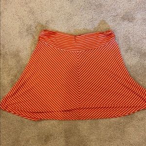 Orange stripped skirt